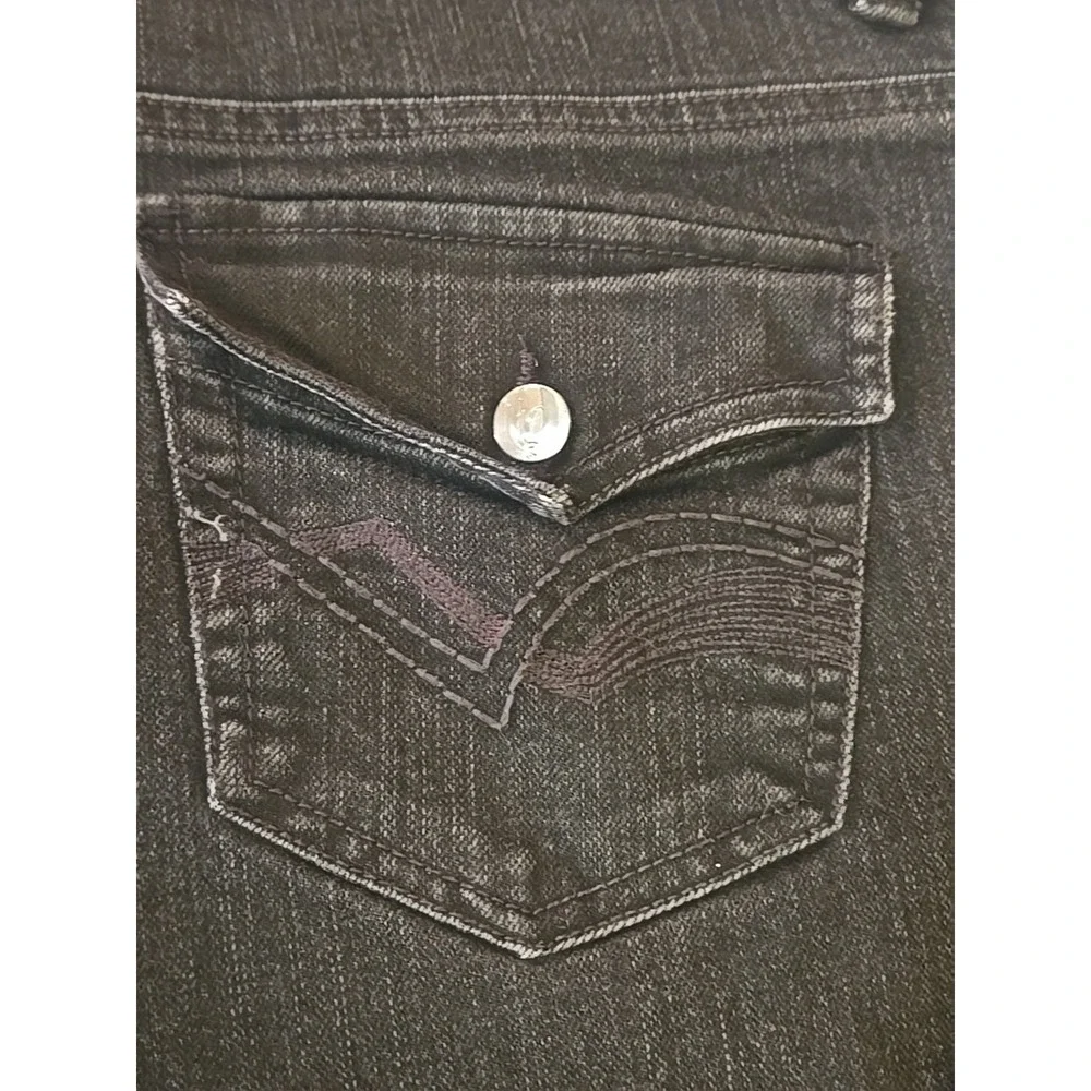 Nine West Jeans Vintage Women's Size 33x 16s America Black Bootcut‎ Straight